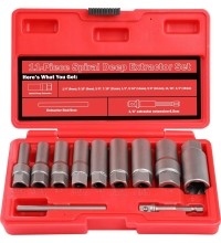 Bolt extractor socket set 11pcs (6-19mm) 3/8'' Dr.