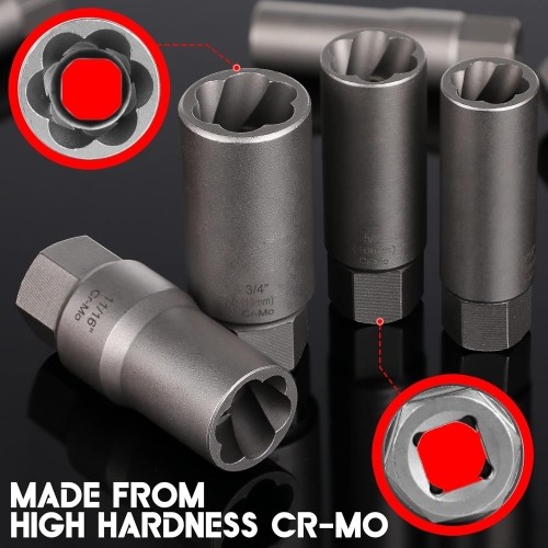 Bolt extractor socket set 11pcs (6-19mm) 3/8'' Dr.