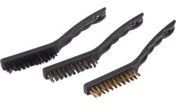 Wire brush with plastic handle set 3pcs 230mm