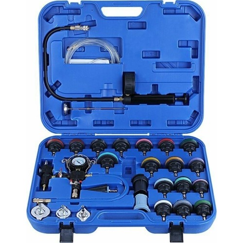 Radiator pressure tester with vacuum purge and refill set (27pcs)