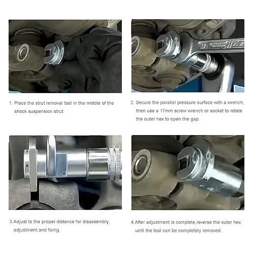 Specialus įrankis amortizatorių išėmimui / statramščio išplėtimui