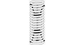 Internal coil spring compressor