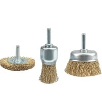 Šepečių vielinių rinkinys su koteliu (3vnt)