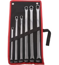 Deep offset double box end wrench set 6pcs (8-21mm)
