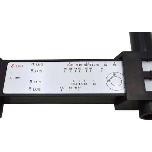 Ratų varžtų atstumo tarp skylių matuoklis