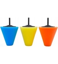 Polishing sponges cone form for 150mm rims, set of 3