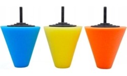 Polishing sponges cone form for 150mm rims, set of 3