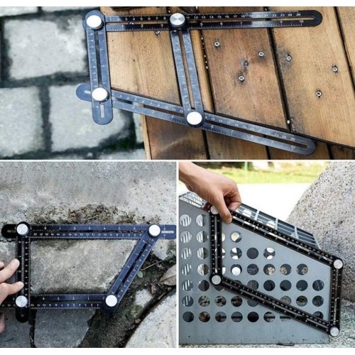 Template ruler stencil marker for holes tiles