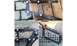 Template ruler stencil marker for holes tiles