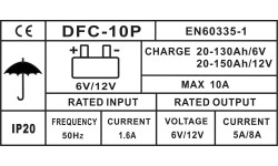 Battery charger 6/12V 10A 150Ah