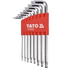 L-tipo šešiakampių TORX trumpų raktų rinkinys 8vnt. (T9-T50)