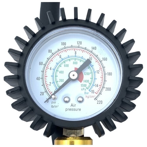 Pripūtimo pistoletas su manometru (prailgintas)
