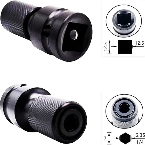 1/2" Dr. Impact adapter for bits HEX 1/4"