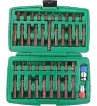 Keičiamų antgalių rinkinys (IMBUS, TORX,SPLINE) 41vnt. S2