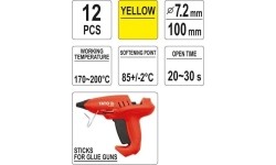 Hot glue stick set (yellow) (12pcs) 7.2x100mm