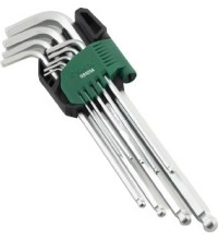 Hex key extra long ball point set 9 pcs (1.5-10 mm)