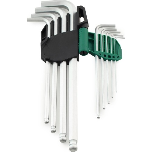 Hex key extra long ball point set 9 pcs (1.5-10 mm)