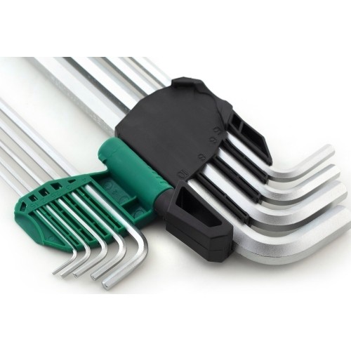 Hex key extra long ball point set 9 pcs (1.5-10 mm)