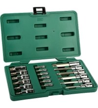 1/4" + 1/2" Dr. Bit socket set (TORX) 18pcs.