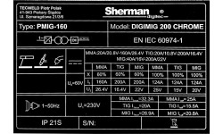 Sinerginis inverterinis suvirinimo aparatas DIGIMIG 200 CHROME