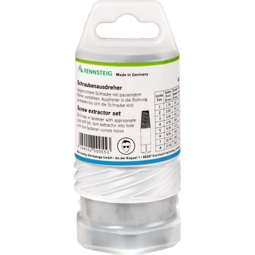 Užlūžusių varžtų išsukėjas 8vnt. RENNSTEIG