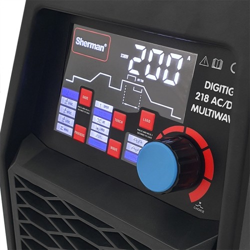 Inverterinis suvirinimo aparatas DIGITIG 218 AC/DC MULTIWAVE