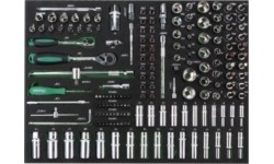 Roller cabinet 7 drawers, CL713017 with tool set trays (330pcs), 5 sets