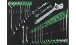 Roller cabinet 7 drawers, CL713017 with tool set trays (330pcs), 5 sets