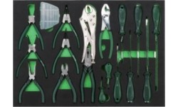 Roller cabinet 7 drawers, CL713017 with tool set trays (330pcs), 5 sets