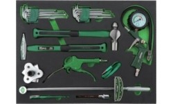 Roller cabinet 7 drawers, CL713017 with tool set trays (330pcs), 5 sets