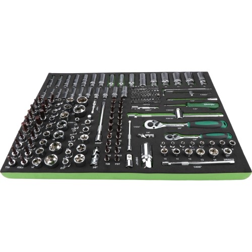 Roller cabinet 7 drawers, CL713017 with tool set trays (330pcs), 5 sets