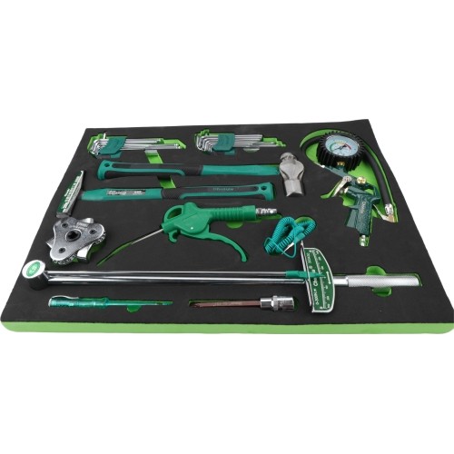 Roller cabinet 7 drawers, CL713017 with tool set trays (330pcs), 5 sets