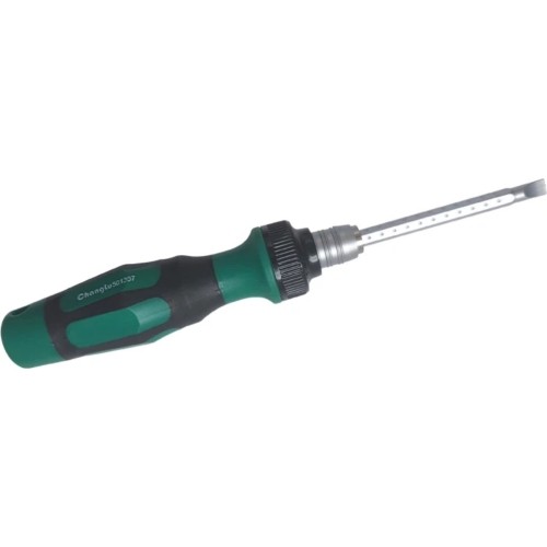 Screwdriver Ratchet-type two-in-one Flat 6 x 155mm / PH2