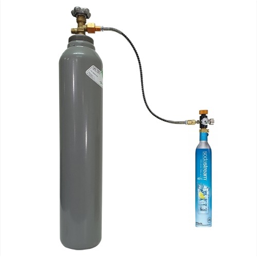 „Sodastream Blue“ talpos užpildymo mechanizmas