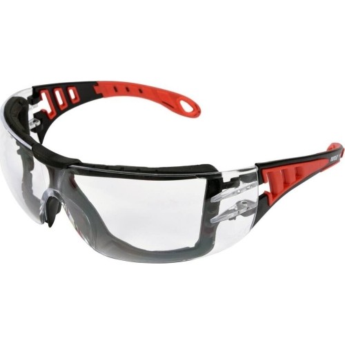 Safety glasses with elastic strap
