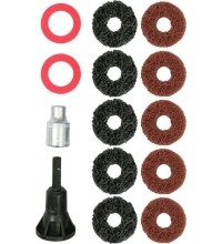 Surface preparation kit (14pcs) with shank 1/2"