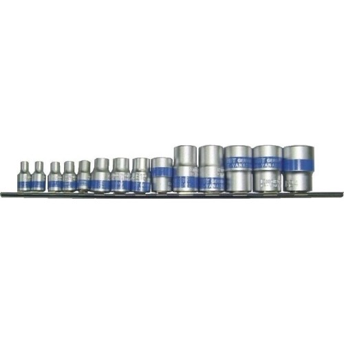 1/4" + 3/8" + 1/2" Dr. E - Socket set 14pcs.