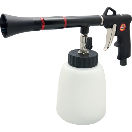 Air twister cleaning gun with plastic cup