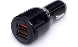 USB Įkroviklis automobiliui su greitu įkrovimu 12V/24V, 2x3.1A QC3.0
