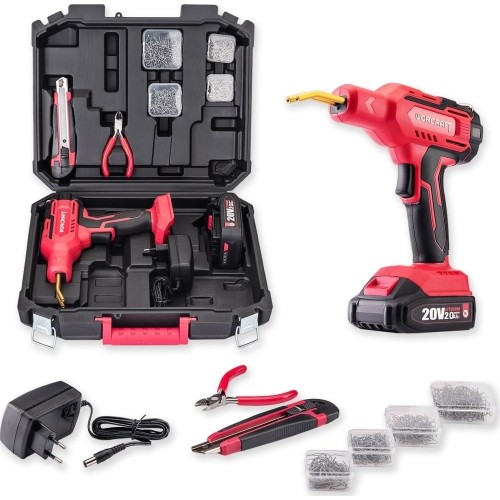 Akumuliatorinis plastiko suvirinimo aparatas plastikinėje dėžėje 20V LI-ION