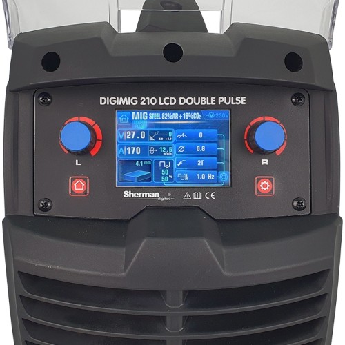 Sinerginis inverterinis suvirinimo aparatas DIGIMIG 210 LCD DOUBLE PULSE