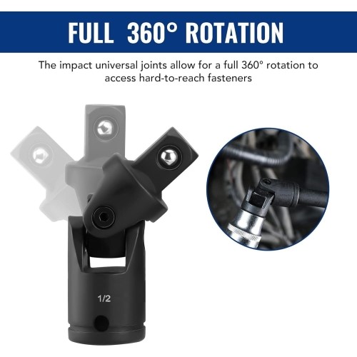 1/4" + 3/8" + 1/2" Dr. Impact extension set 18pcs