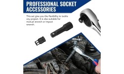 1/4" + 3/8" + 1/2" Dr. Impact extension set 18pcs