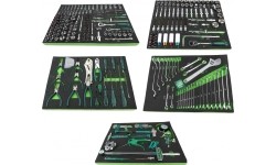 Roller cabinet NTBR4007-X with 5 tool set trays, 330pcs