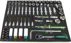 Roller cabinet NTBR4007-X with 5 tool set trays, 330pcs