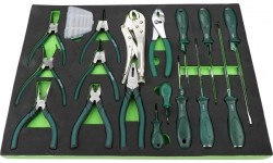 Roller cabinet NTBR4007-X with 5 tool set trays, 330pcs