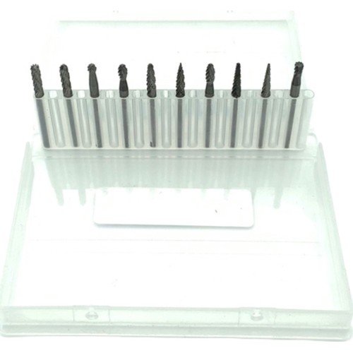 Carbide rotary burrs set Ø3x3mm 10pcs