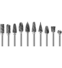 Carbide rotary burrs set Ø6x3mm 10pcs