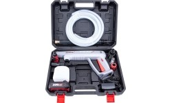 Akumuliatorinis aukšto slėgio plovimo pistoletas su plastikine dėže 20V LI-ION 2.0Ah