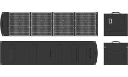 Foldable solar panel 200W with XT60 4in1 port cable